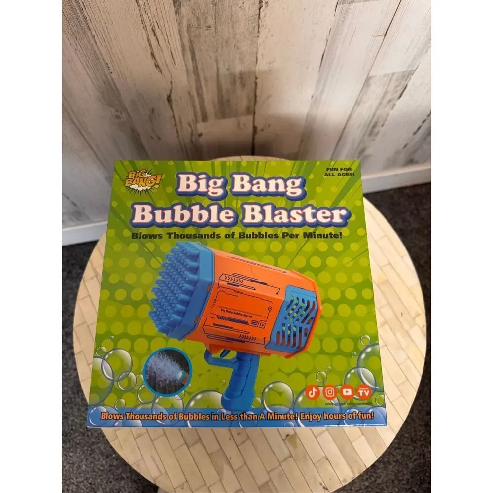 Big Bang Bubble Blaster Toy Bubble Gun With Tray Solution Included